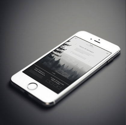 minimalistic website design for mobile phones